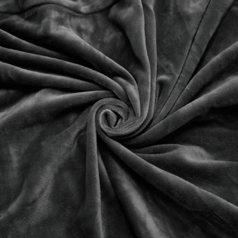 Housse de fauteuil à oreilles velours - Gris Foncé - Élégance et Protection