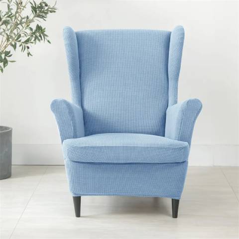 Housse de fauteuil oreiller extensible - bleu ciel - Protection et style nordique