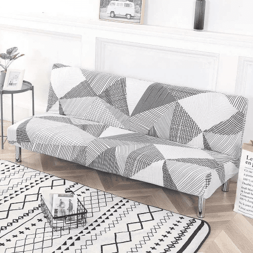 Housse Clic Clac Blanche à motifs Graphiques Gris - Moderne & Extensible