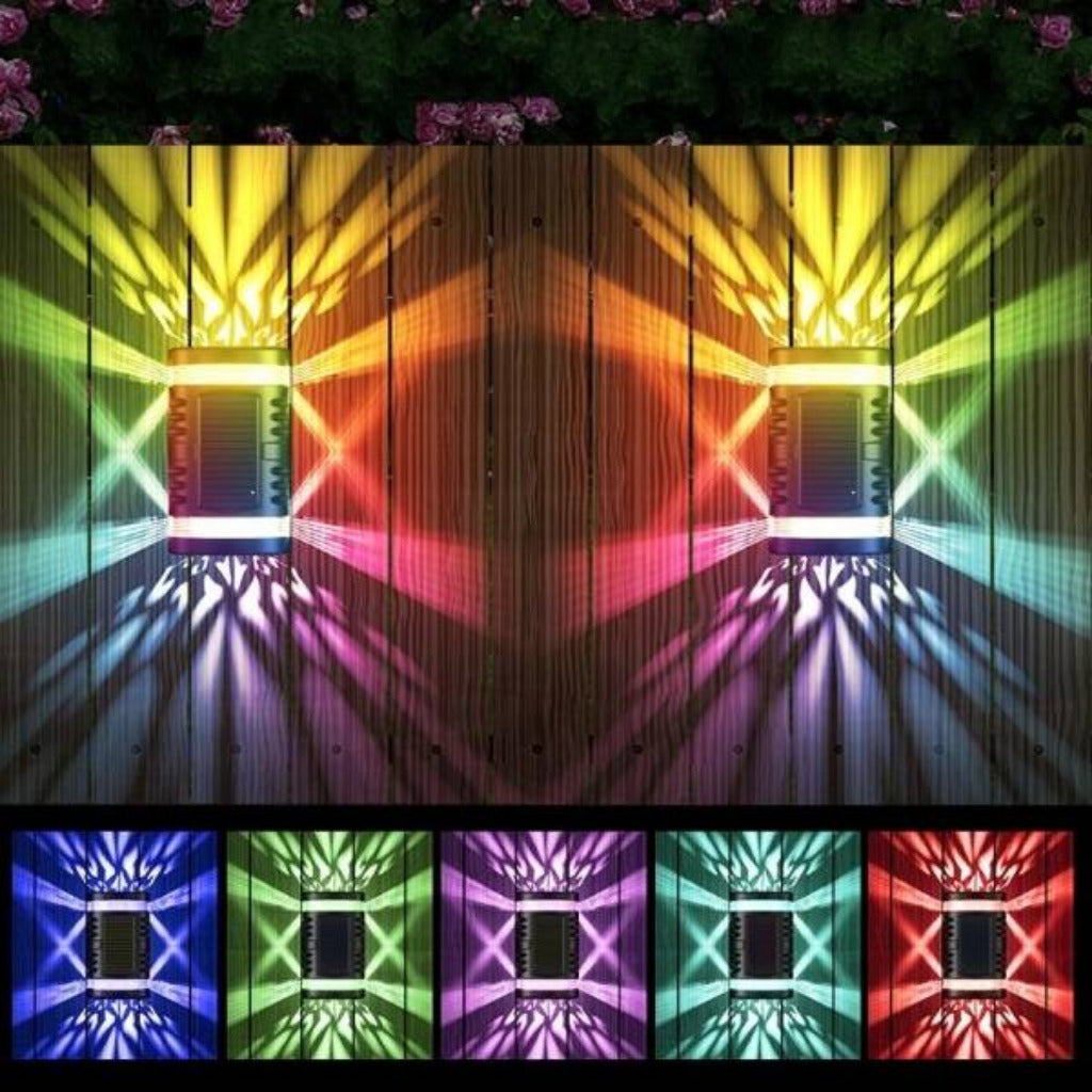 Lampe solaire extérieur pour terrasse multicolore – éclairage et econmie d'énergie