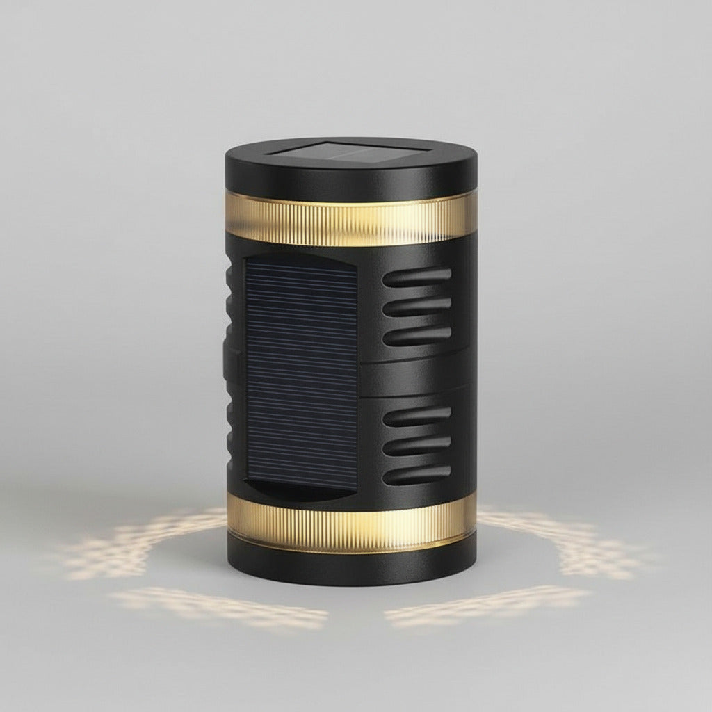 Lampe solaire murale extérieure – éclairage décoratif avec motifs lumineux