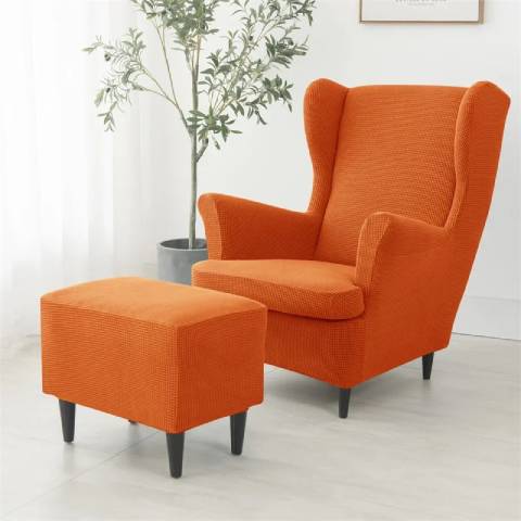 Housse de fauteuil oreiller extensible - Orange - Protection et style nordique