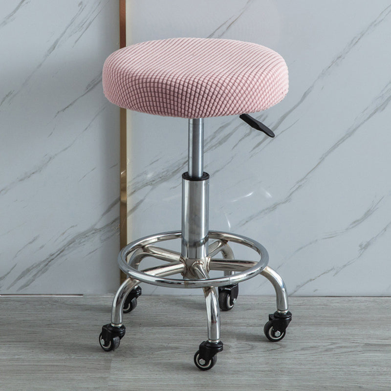 Housse de Tabouret de Bar Elastique Ronde - Rose