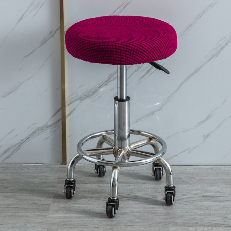 Housse de Tabouret de Bar Elastique Ronde - Rouge