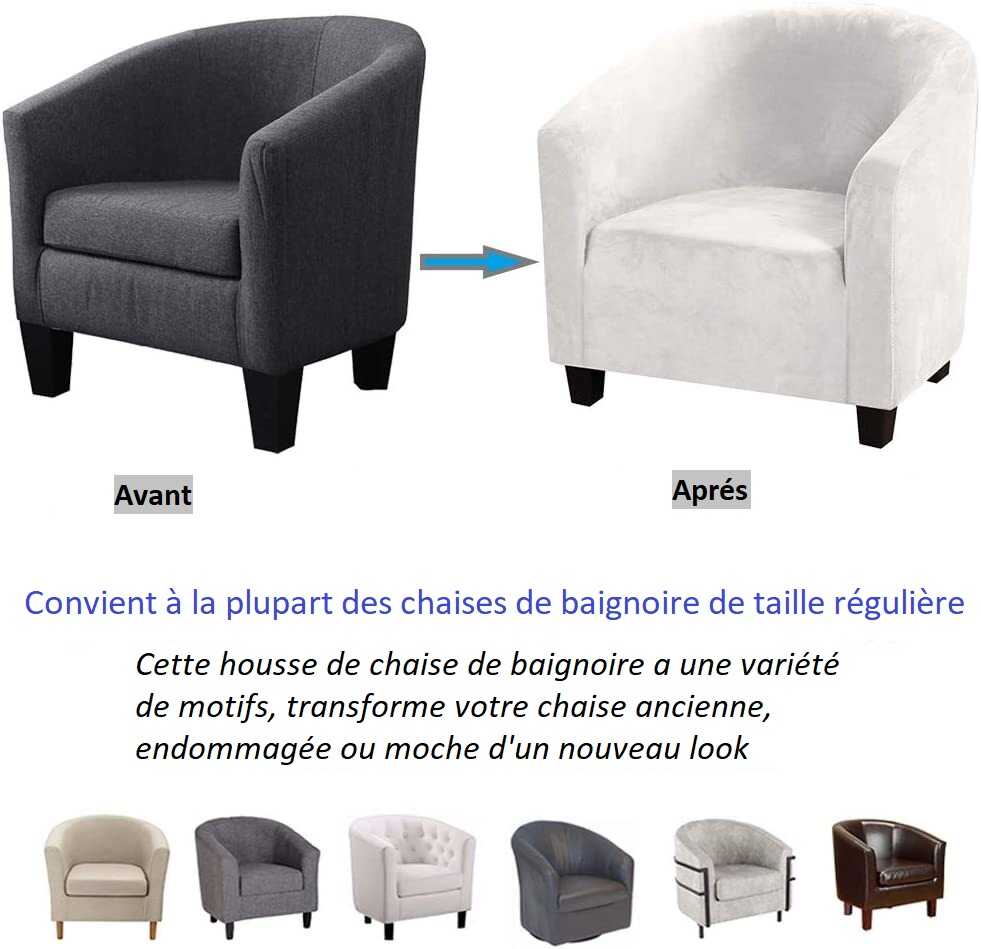Housse de Fauteuil Velours - Blanche Neige