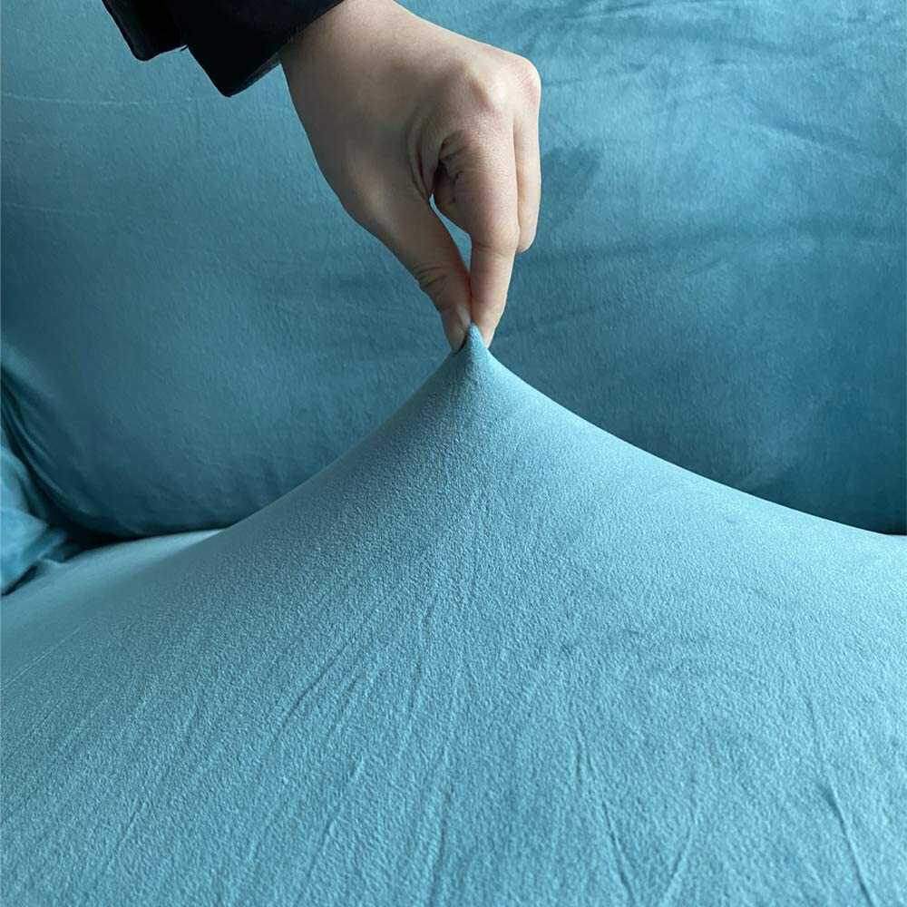 Housse de Fauteuil Velours - Bleu Ciel