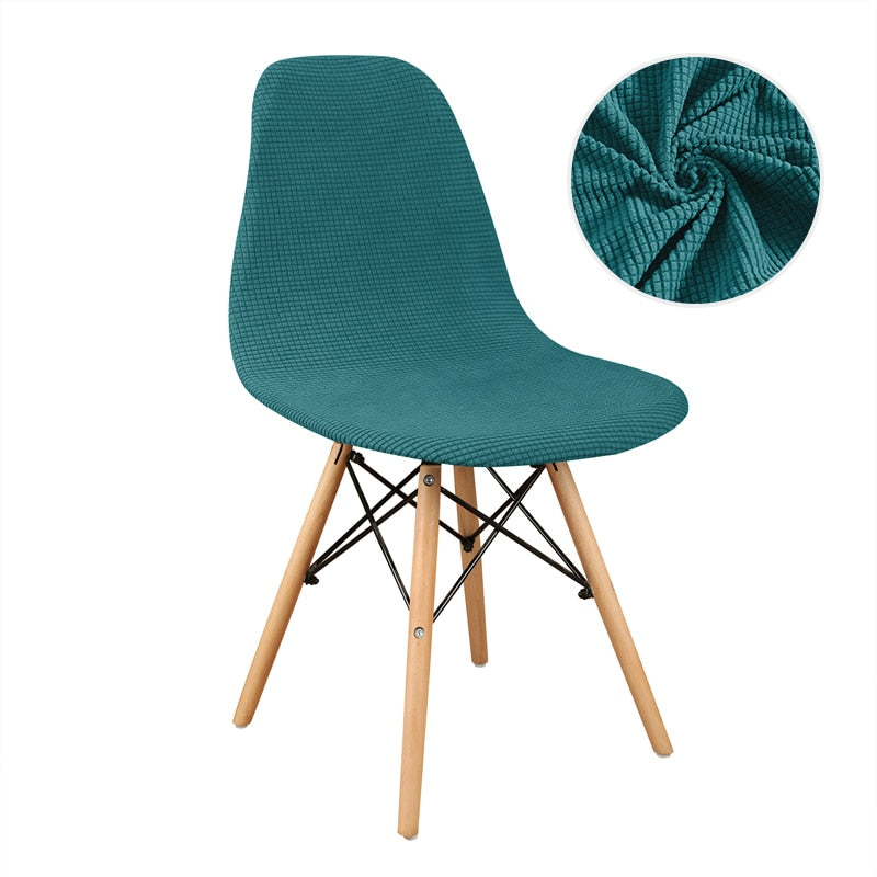 Housse de Chaise <br/> Scandinave - Bleu Canard - HousseDecor