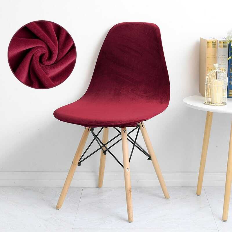 Housse de Chaise  Scandinave Velours - Rouge – protection optimale