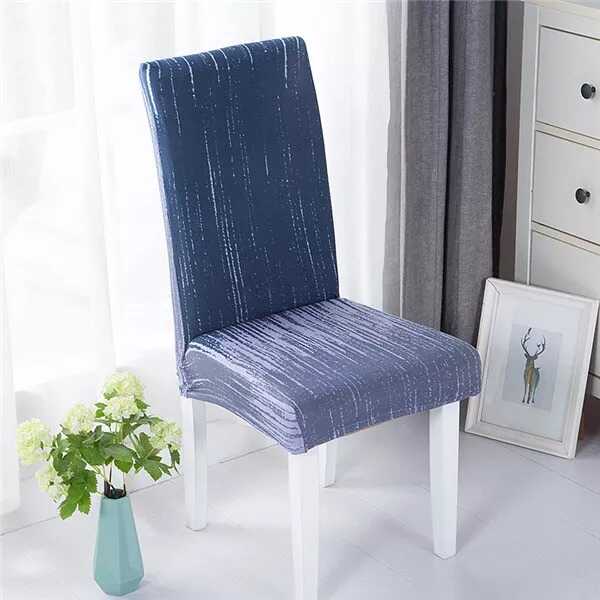 Housse de Chaise de salle à manger Dégradé Bleu - Moderne, Confortable & Lavable