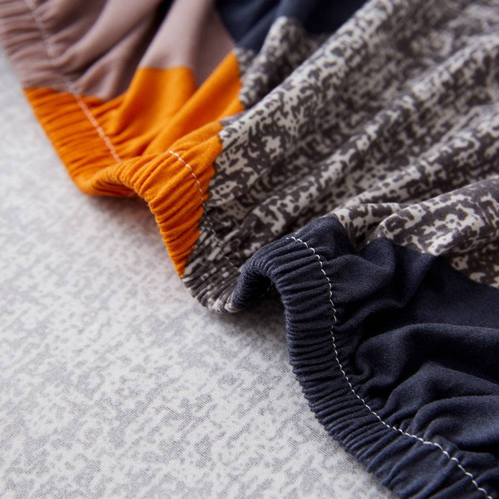 Housse Extensible pour Canapé - Motif Géométrique Coloré - Protection Anti-Taches et Facile à Installer 
