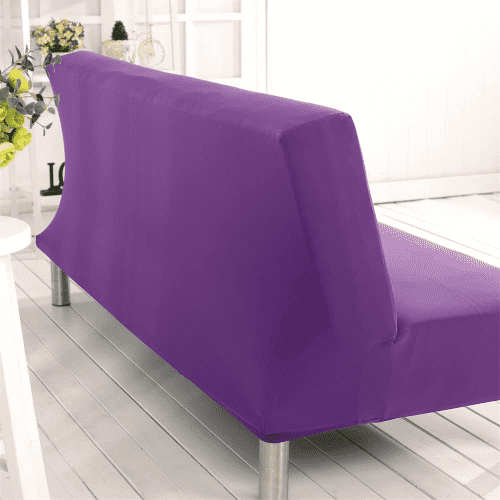 Housse de clic-clac extensible marron à motif moderne violet