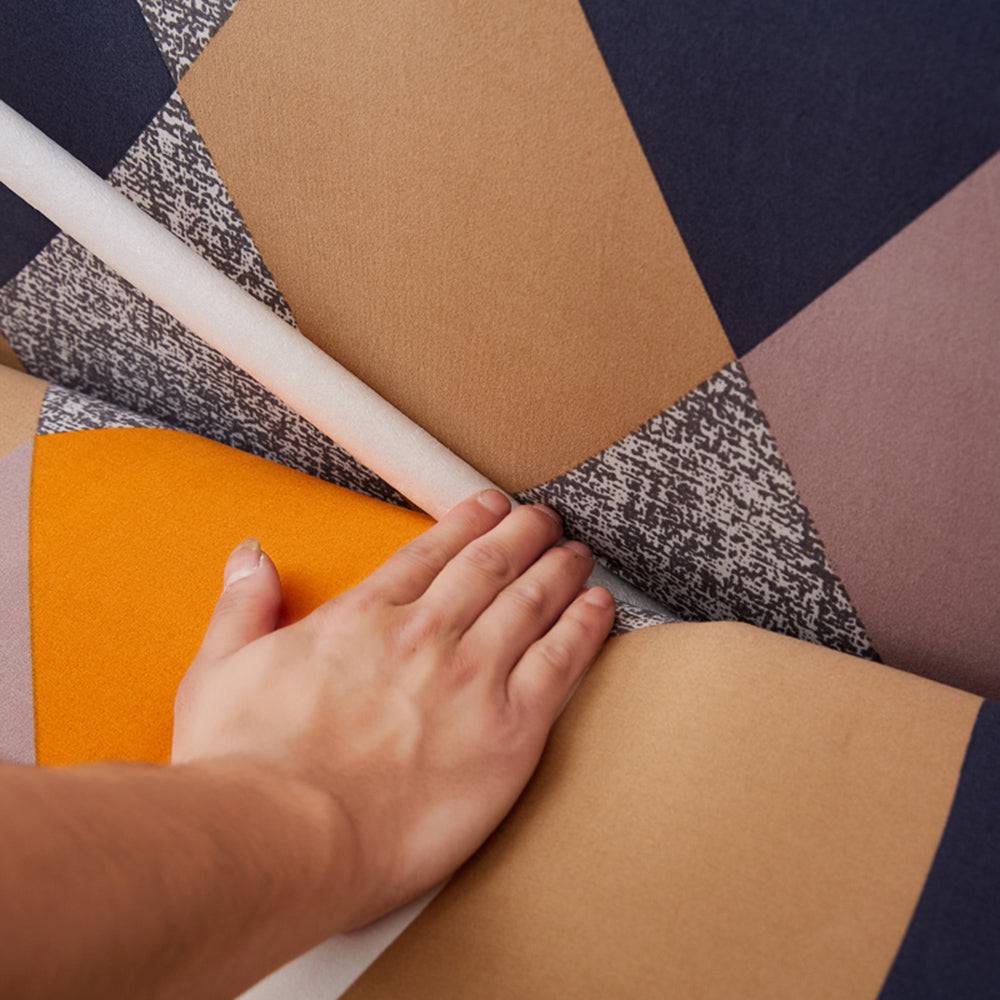 Housse de Canapé Moderne en Tissu Élastique - Motif Géométrique - Facile à Entretenir