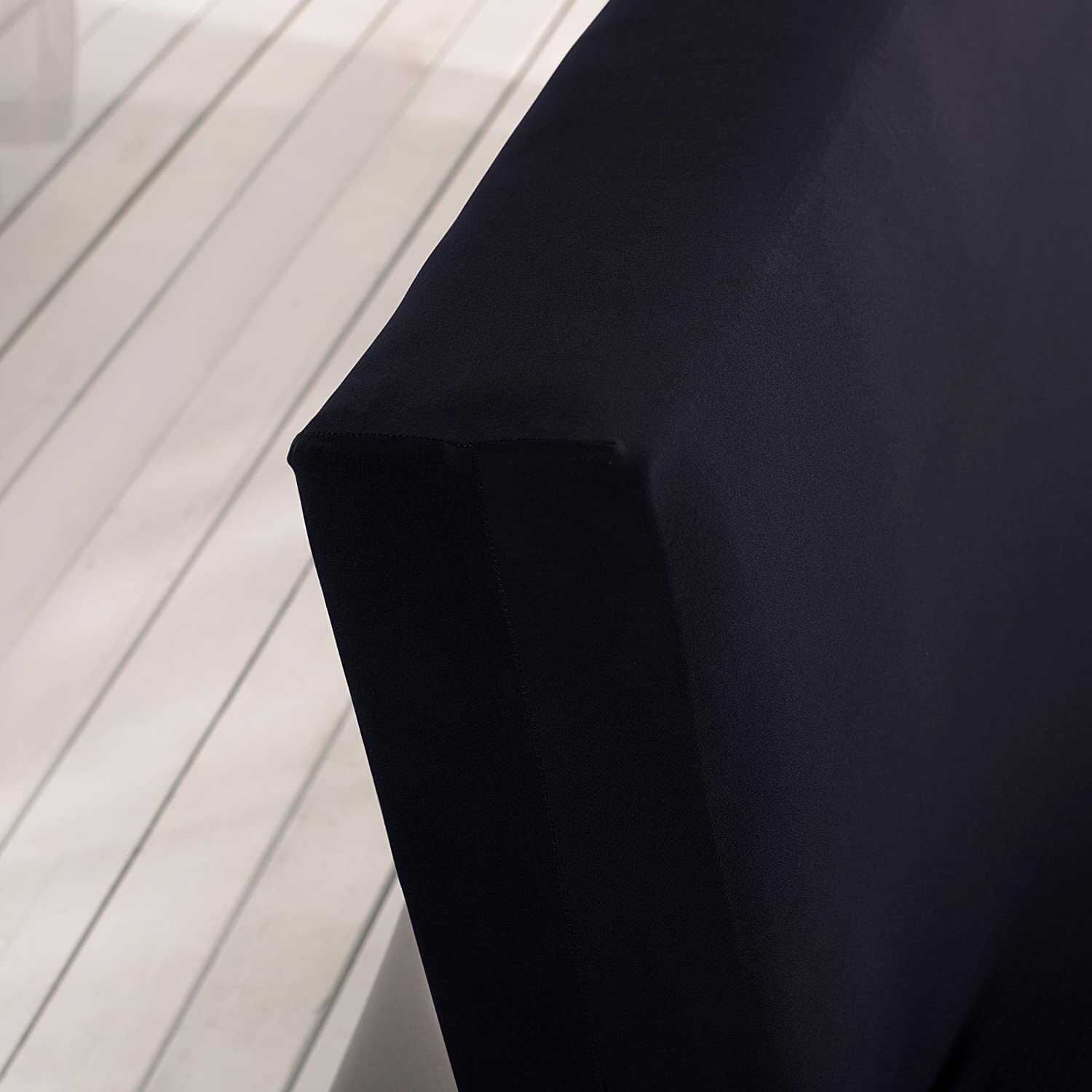 Housse de banquette Noir, extensible, moderne et universelle