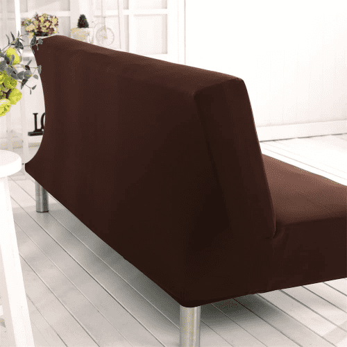 Housse de clic clac motif moderne marron extensible et lavable