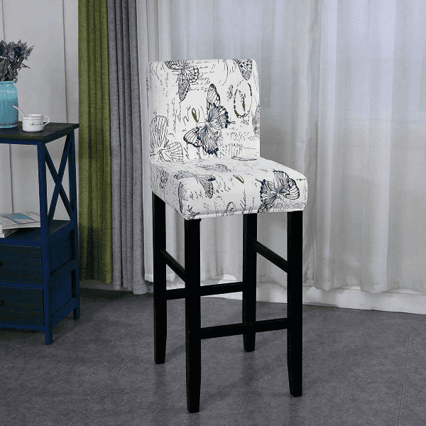 Housse de tabouret de bar avec motif papillon - Design élégant et moderne