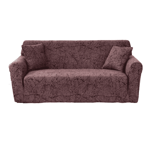 Housse pour Canapé d'angle Universelle Marron - Motifs Géométrique & Moderne