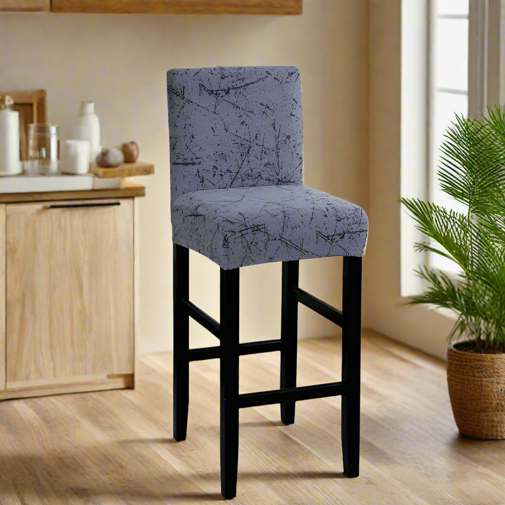 Housse pour Tabouret de Bar en tissu extensible — coloris gris - Housse élastique et durable