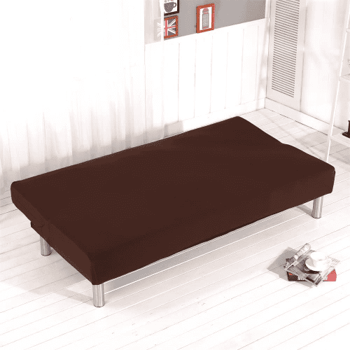 Housse pour clic clac motif moderne marron extensible et lavable