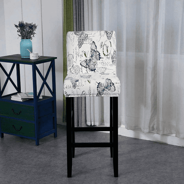Housse tabouret de bar avec motif papillon - Design élégant et moderne
