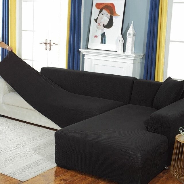 Housse de Canapé d'Angle - Black - HousseDecor