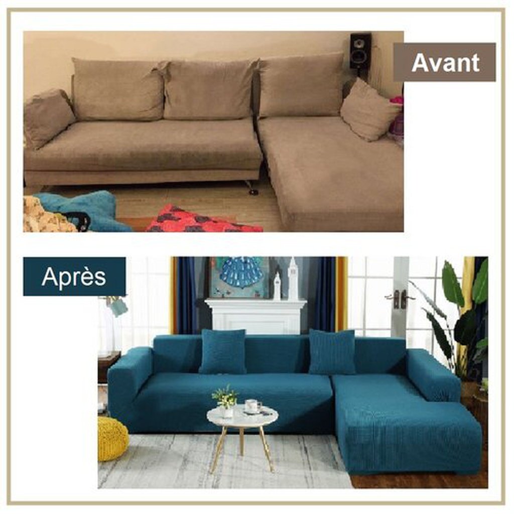 Housse de Canapé d'Angle - Vert - HousseDecor