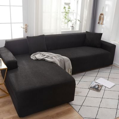 Housse de Canapé d'Angle – noir – protection optimale