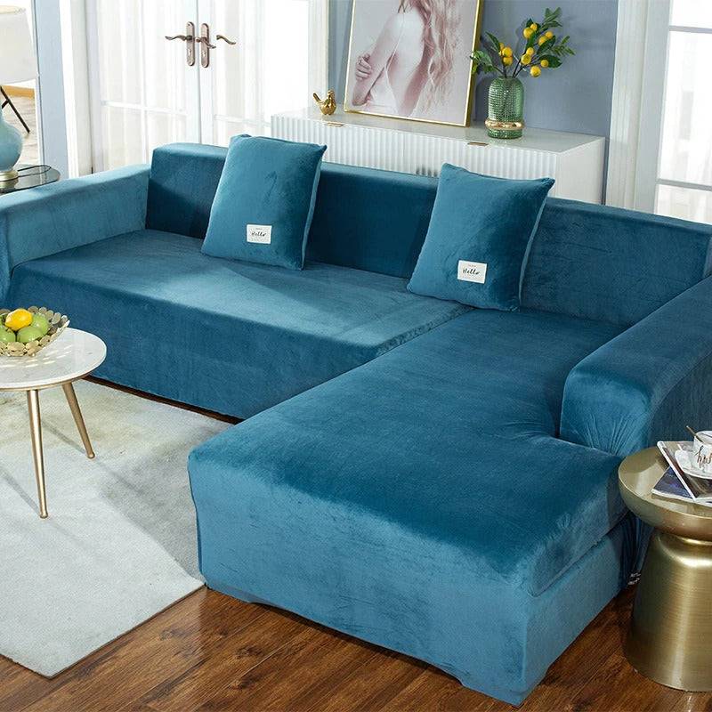 Housse de Canapé d'Angle <br/> Velours - Royal