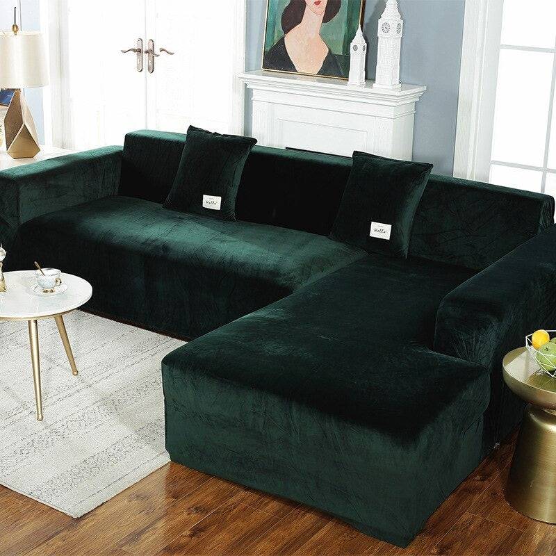 Housse de Canapé d'Angle <br/> Velours - Vertout