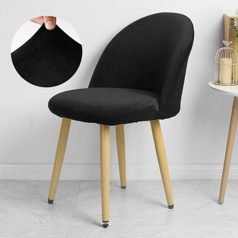 Housse de Chaise <br/> Scandinave Velours - Noir