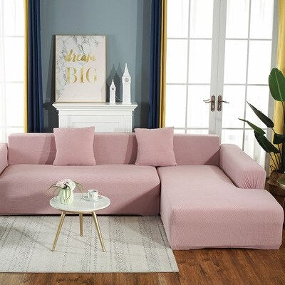 Housse de Canapé d'Angle - Rose - HousseDecor