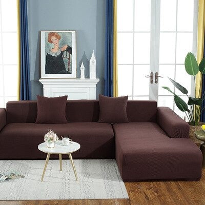 Housse de Canapé d'Angle - Café - HousseDecor
