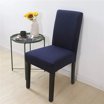 Housse de Chaise Universelle - Bleu Foncé - HousseDecor