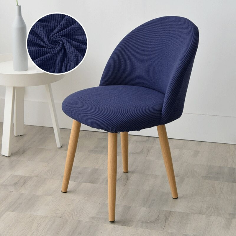 Housse de Chaise Scandinave - Bleu Marine, Sans aucun doute, notre couvre-chaise scandinave bon marché convient parfaitement à tous les types de chaise grâce à son élasticité.