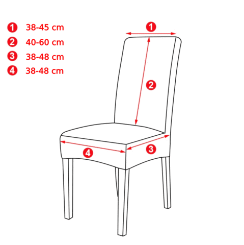 Guide de taille pour housse de chaise Noël