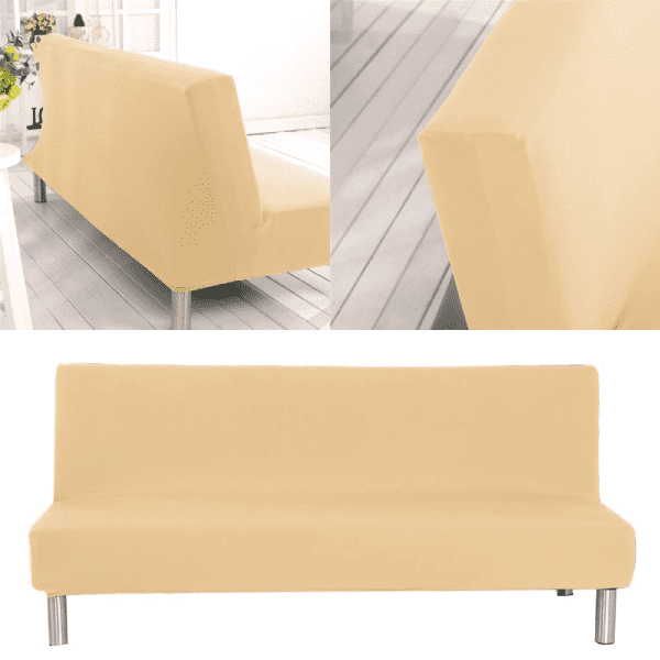 Housse clic-clac motif moderne beige pour salon