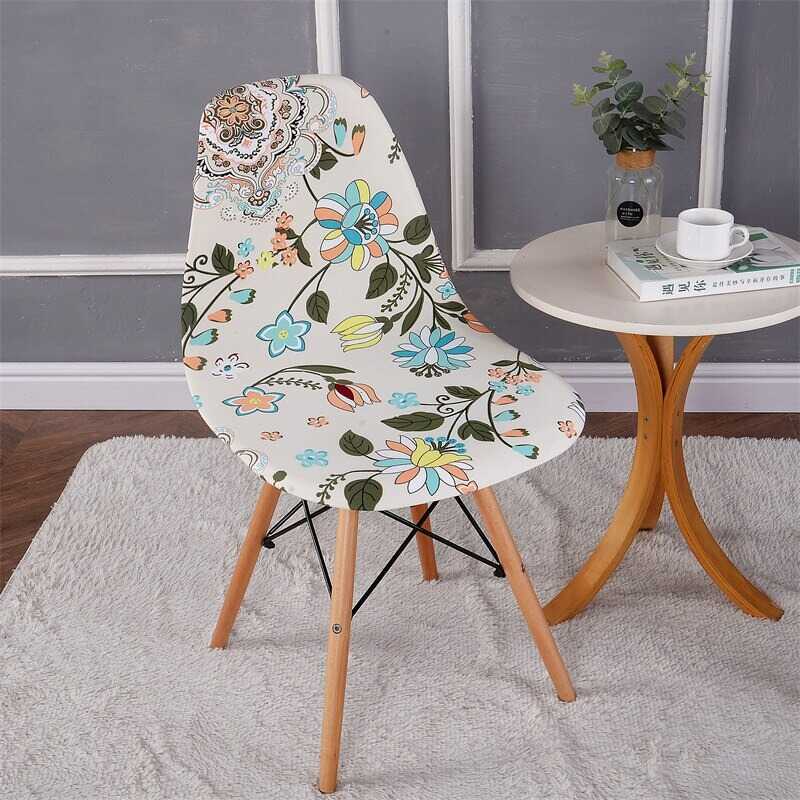 Housse de Chaise <br/> Scandinave - Fleur Blanche