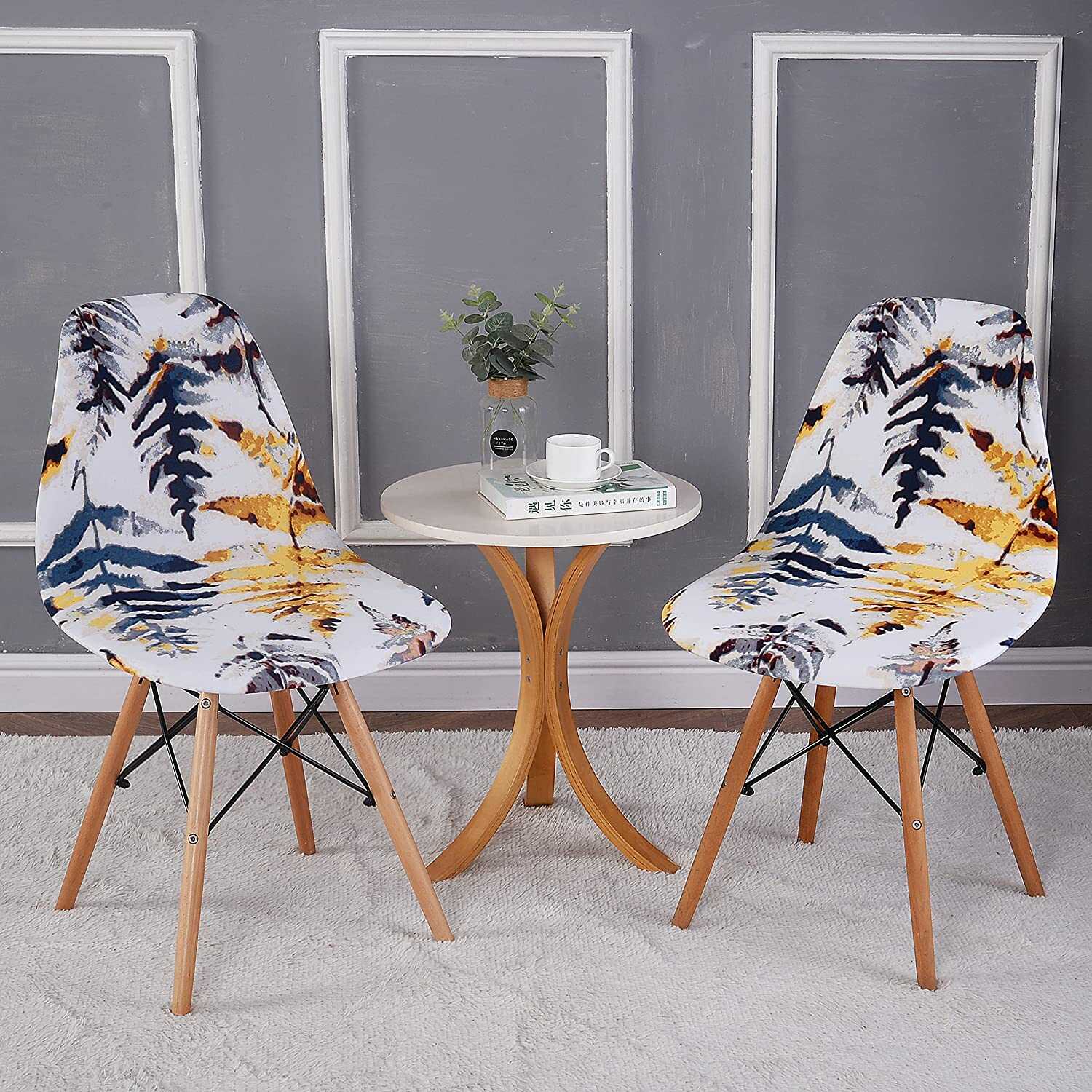  housse de chaise style scandinave extensible est fabriquée avec un tissu de haute élasticité. En plus du look chic, la housse protégera vos chaises de la poussière, des taches et des rayures.