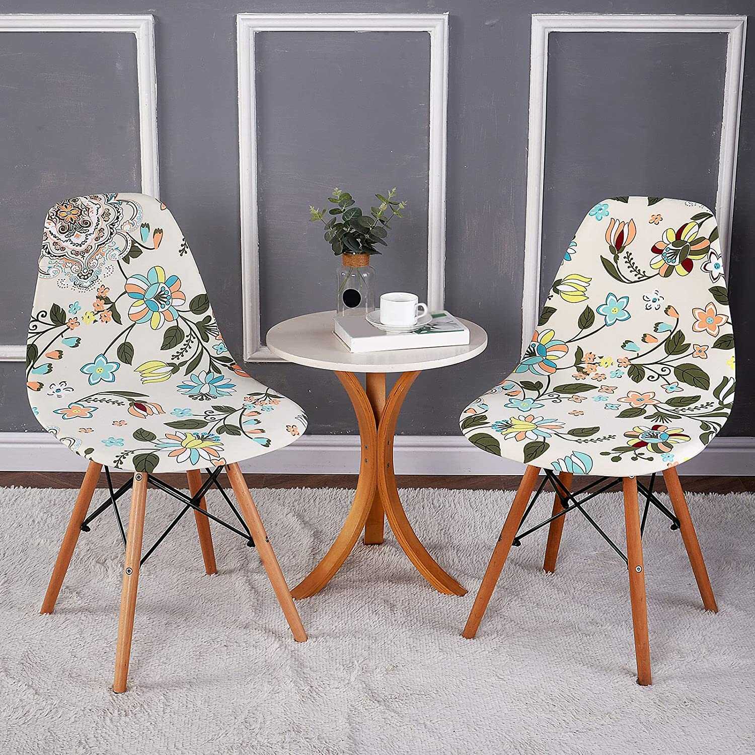 Housse de Chaise <br/> Scandinave - Fleur Blanche