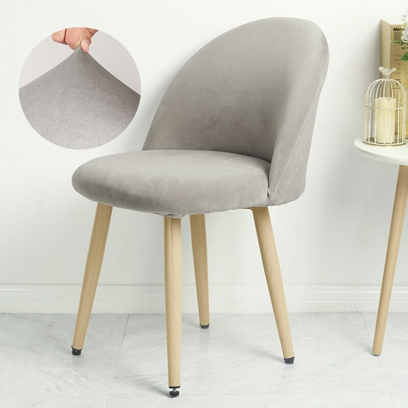 Housse de Chaise <br/> Scandinave Velours - Gris