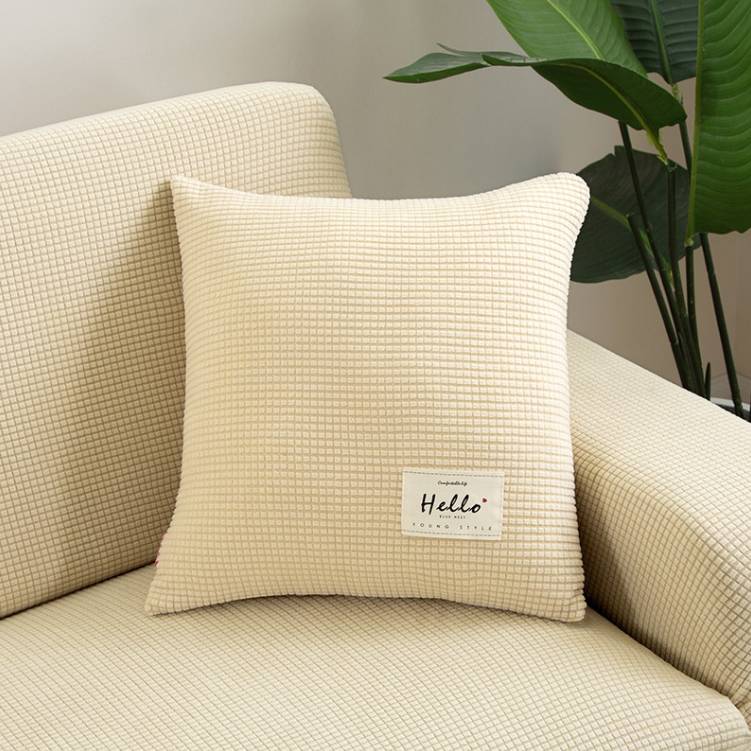 Housse de canapé d'angle crème de haute qualité et à prix réduit sur houssedecor