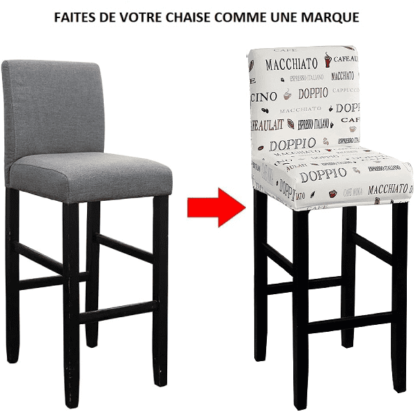 Housse Tabouret de Bar - Neige