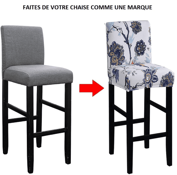 Housse Tabouret de Bar - Fleur