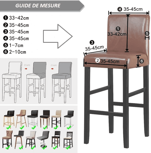 Housse Tabouret de Bar - Marly