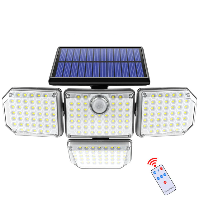 projecteur solaire avec détecteur de mouvement - éclairage extérieur solaire puissant