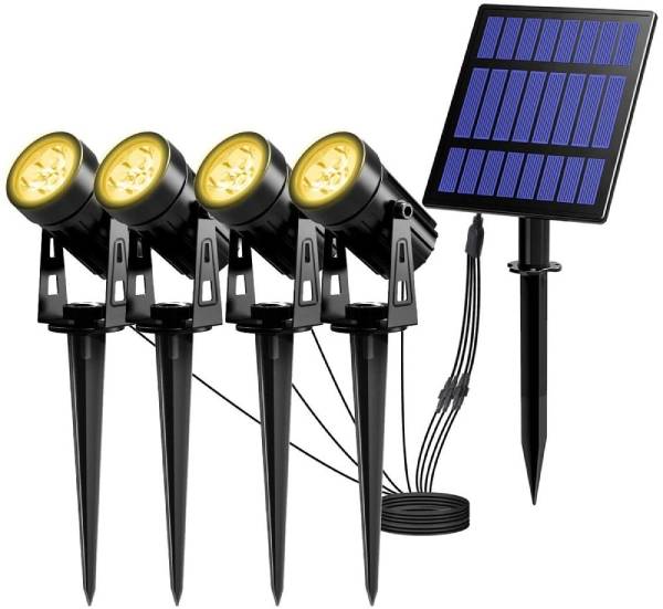 Lampe solaire pour éclairage extérieur - Spot solaire extérieur avec Piquet